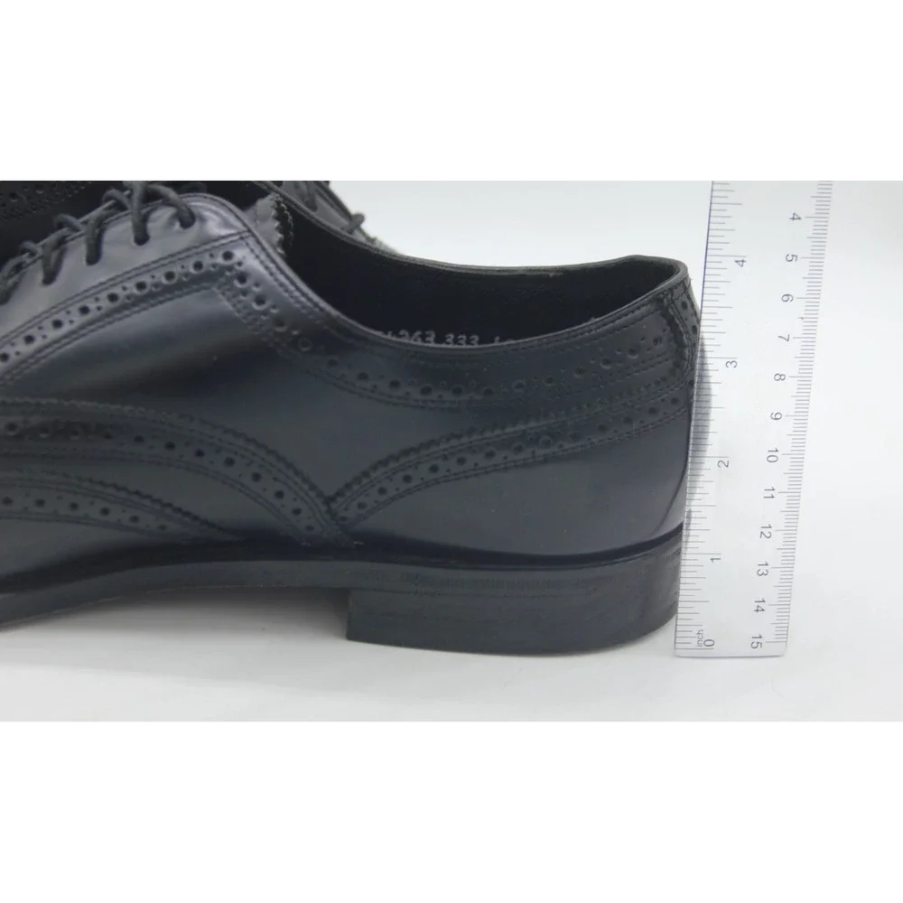 Florsheim Royal Imperial Men's Wing Tip Black Leather Shoes Size 10 D 20381
